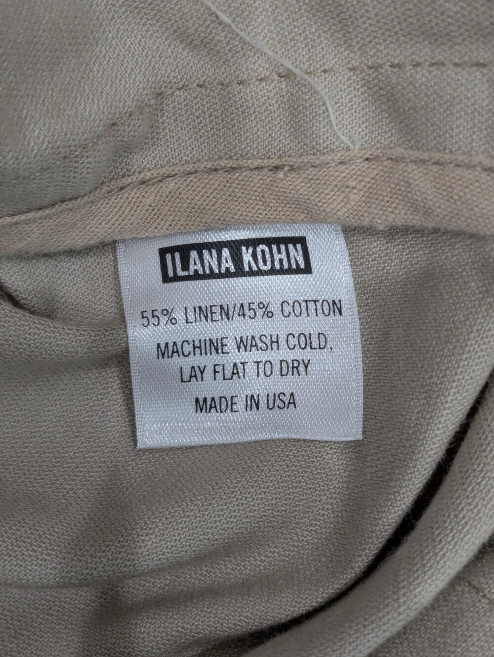 Ilana Kohn Mabel Jacket Natural Cotton Utility Button Front Size Small - Picture 7 of 7